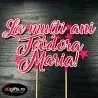Decor Tort Personalizat Roz - "La Mulți Ani" Cu Nume