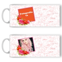 Cană Personalizată - Model "Martie Pink" Cu O Poză