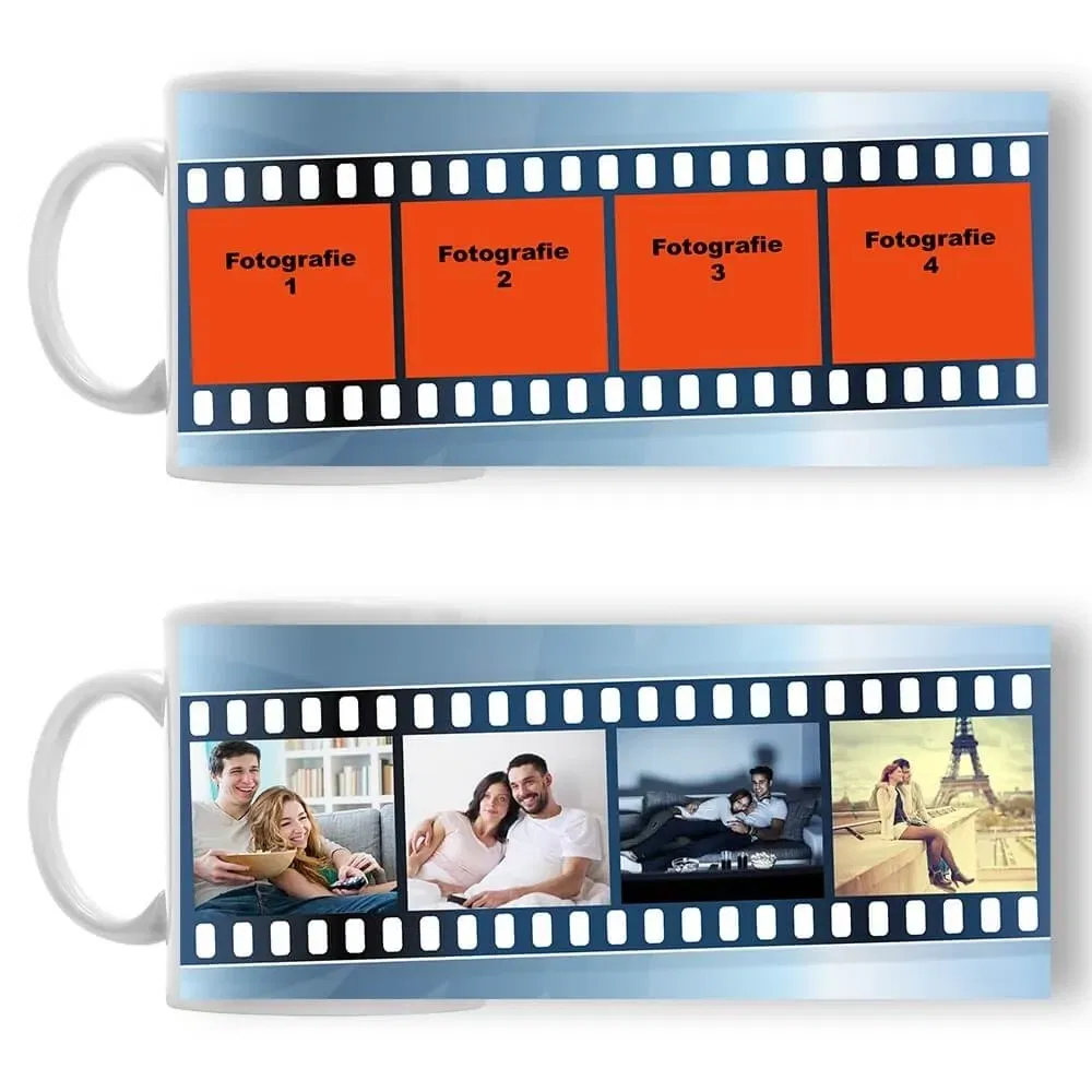 Cană Personalizată - Model Film Cu 4 Poze