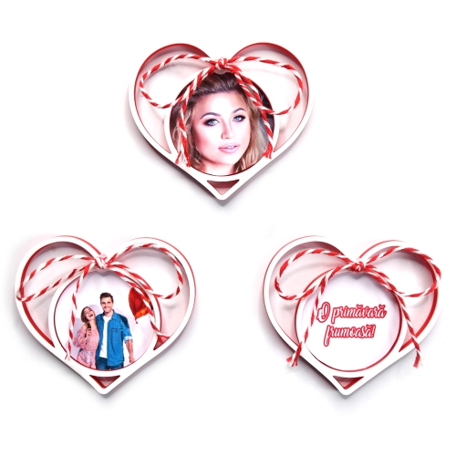 Set 3 x Mărțișoare Personalizate 3D Magnetice - Cu Poză Sau Text