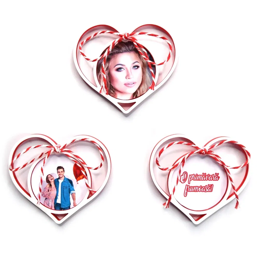 Set 3 x Mărțișoare Personalizate 3D Magnetice - Cu Poză Sau Text