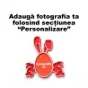 Magnet Personalizat 3D cu Poză - Model "Iepuraș De Paște", Roșu