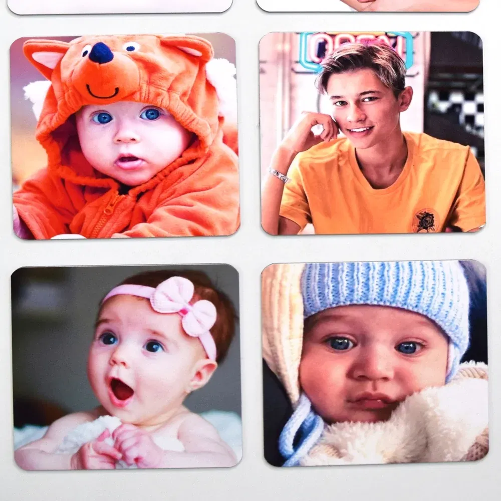 Magneti De Frigider Cu Poză - Set 6 Bucăți la 6,5x6,5cm