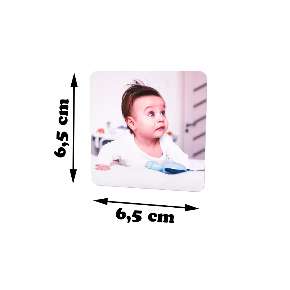 Magneti De Frigider Cu Poză - Set 6 Bucăți la 6,5x6,5cm