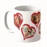 Cană Personalizată - Model "5 Inimioare" Cu 5 Poze Cană Personalizată - Model "5 Inimioare" Cu 5 Poze