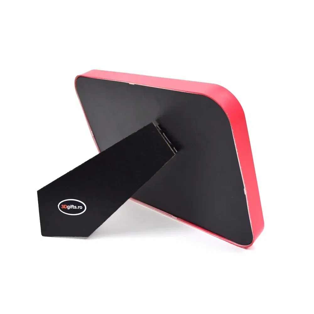 Ramă Foto Personalizată Roșie - Model "LOVE" Cu O Poză