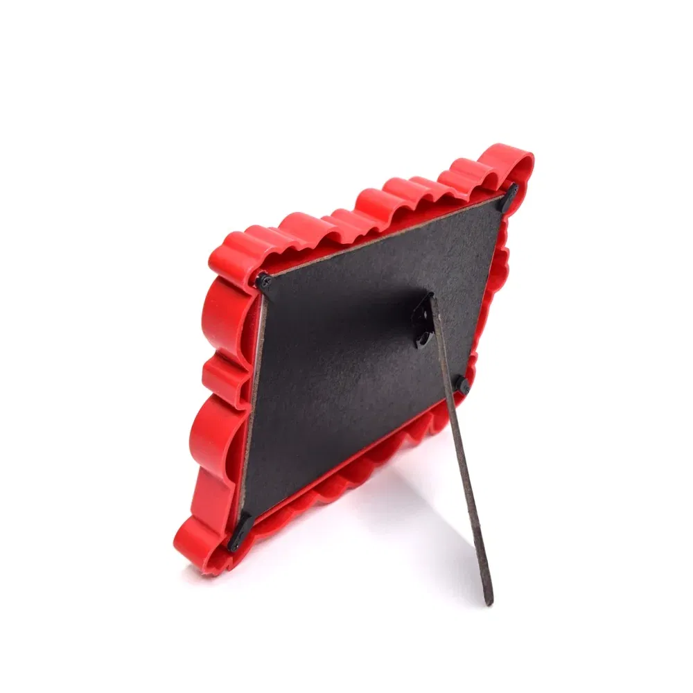 Ramă Foto Personalizată Roșie - Model "Inimioare" Cu O Poză