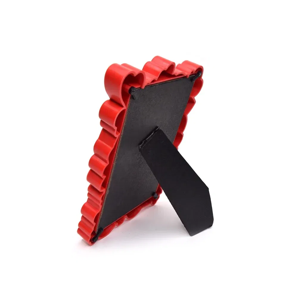 Ramă Foto Personalizată Roșie - Model "Inimioare" Cu O Poză