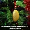 Glob De Crăciun Personalizat Cu O Poză Mare Și Sclipici Pe Spate