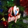 Glob Personalizat 3D Pentru Brad - Model "I love you" Cu O Poză