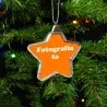 Glob De Crăciun Personalizat - Model Stea Cu Două Poze Față-Verso