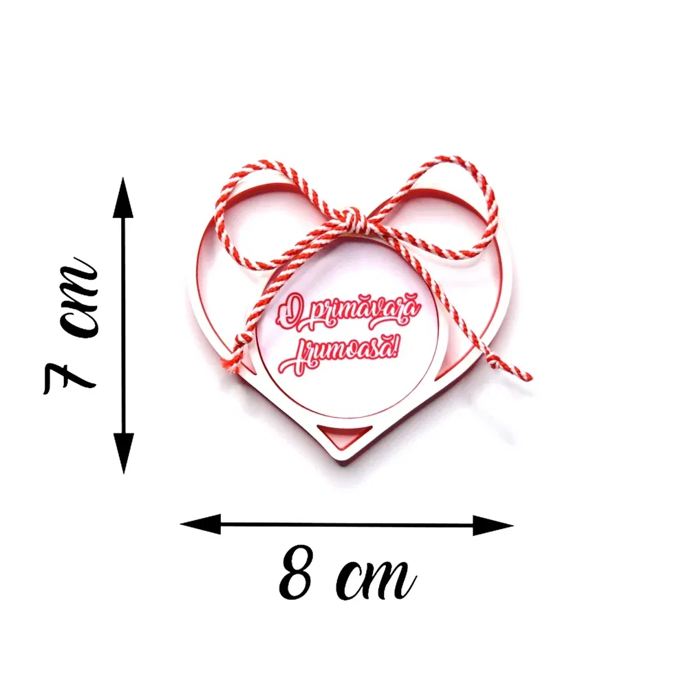 Mărțișor Personalizat 3D Magnetic - Cu Text