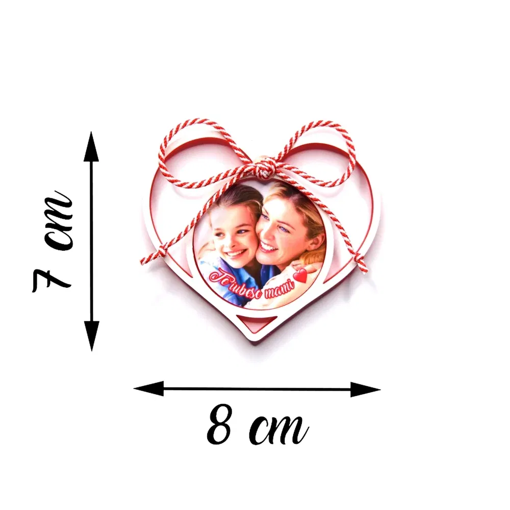 Mărțișor Personalizat 3D Magnetic - Cu Poză Și Text