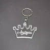 Breloc Personalizat Cu Nume - Model Coroniță Transparent