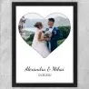 Tablou Personalizat O Poză Și Text - Inimioară, Nume Și Dată Tablou Personalizat O Poză Și Text - Inimioară, Nume Și Dată