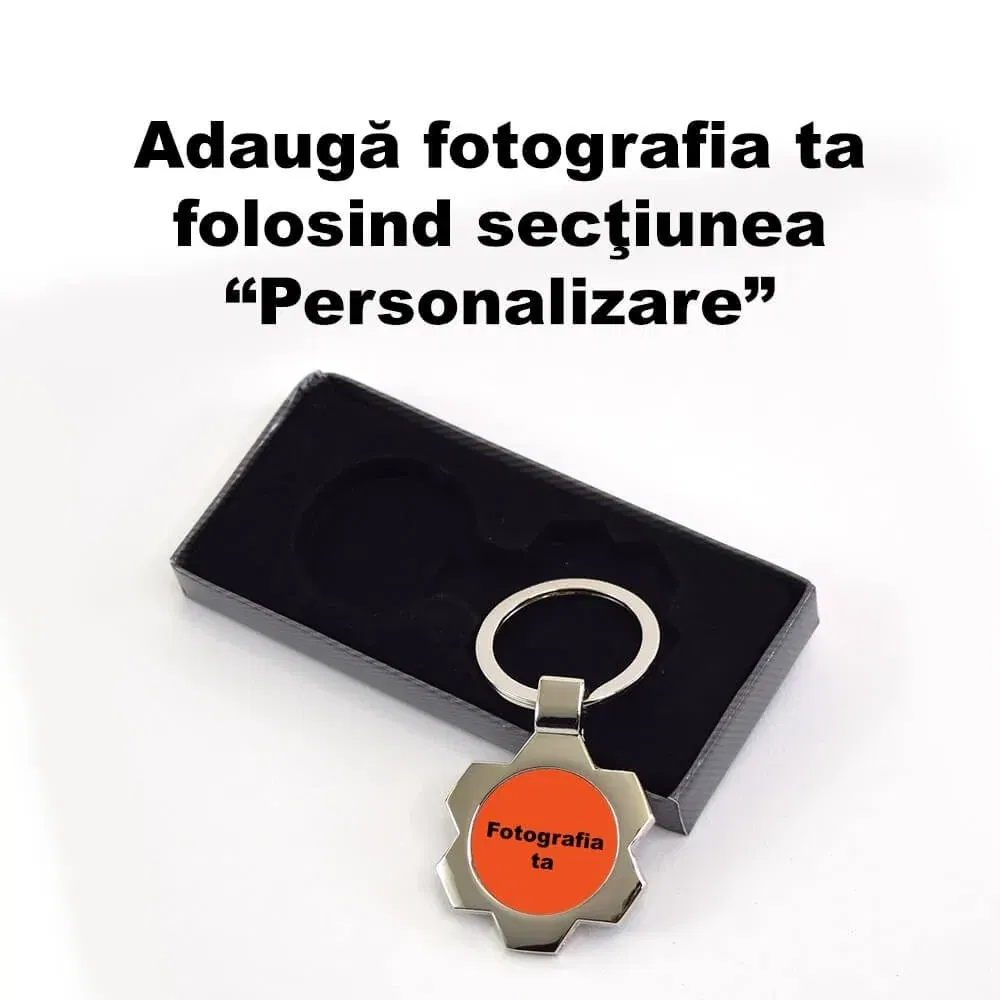 Breloc Personalizat - Model Roată Dințată