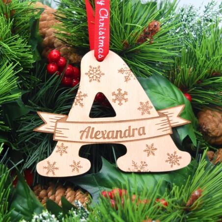 Glob Personalizat Literă Cu Nume - Lemn Natur Glob Personalizat Literă Cu Nume - Lemn Natur