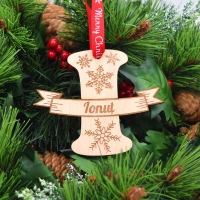 Glob Personalizat Literă Cu Nume - Lemn Natur