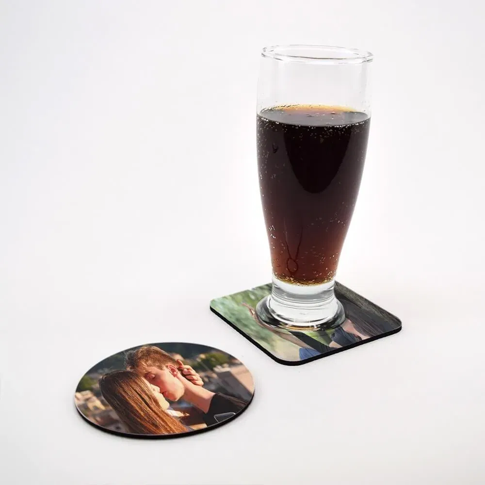 Suport pentru pahare cauciucat personalizat - 2buc