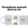 Cană Personalizată - Model "Happy Easter 2" Cu Două Poze