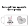 Cană Personalizată - Model "Easter Girl" Cu O Poză Și Nume