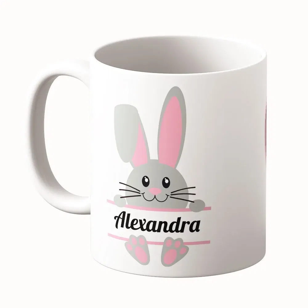 Cană Personalizată - Model "Easter Girl" Cu O Poză Și Nume