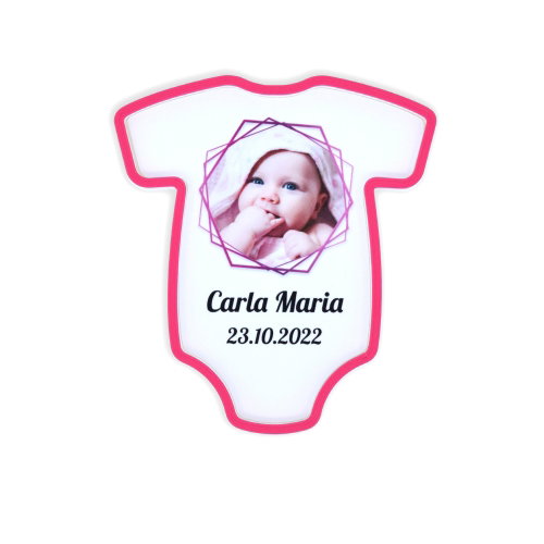 Mărturii Botez Magnetice 3D - Body Fetiță - Set 10 Buc.