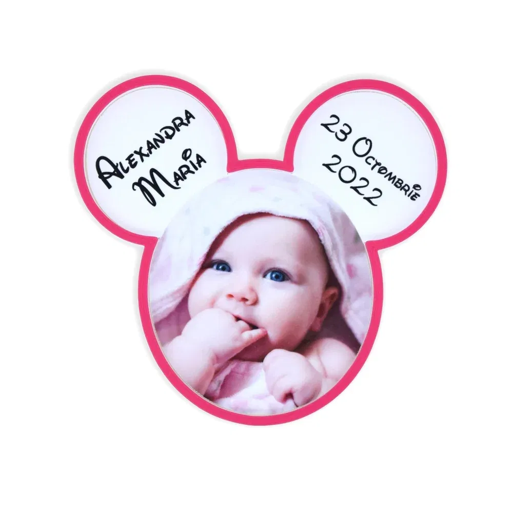 Mărturii Botez Magnetice 3D - Micky Fetiță - Set 10 Buc.