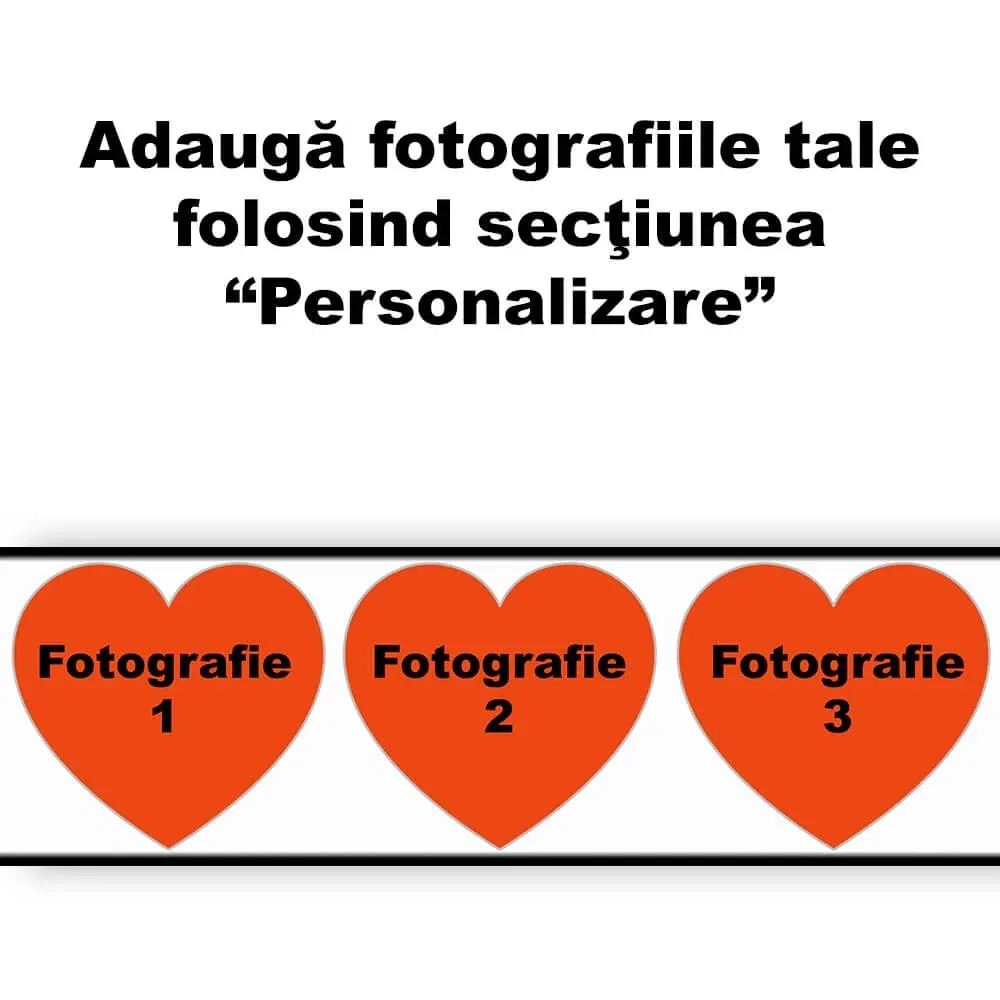 Lampă Memories Personalizată - Model "Hearts" 3 Poze
