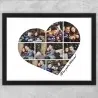 Tablou Personalizat Cu Poze Și Text - Colaj Inimă