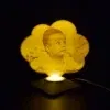 Lampă Luna 3D Personalizată - Model Norișor Cu Două Poze