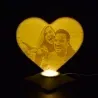 Lampă Luna 3D Personalizată - Inimioară Cu Text Și Poză