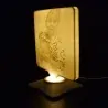 Lampă Luna 3D Personalizată - Square Cu Text Și Poză