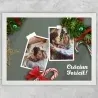 Tablou Personalizat Pentru Crăciun - Două Poze Și Text - Model 1