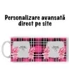 Cană Personalizată - Model "Pink Gnom" Cu Două Poze