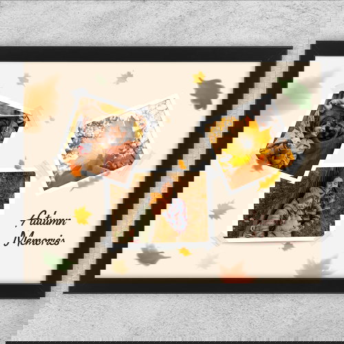Tablou Personalizat 3 Poze Cu Text - Autumn Memories