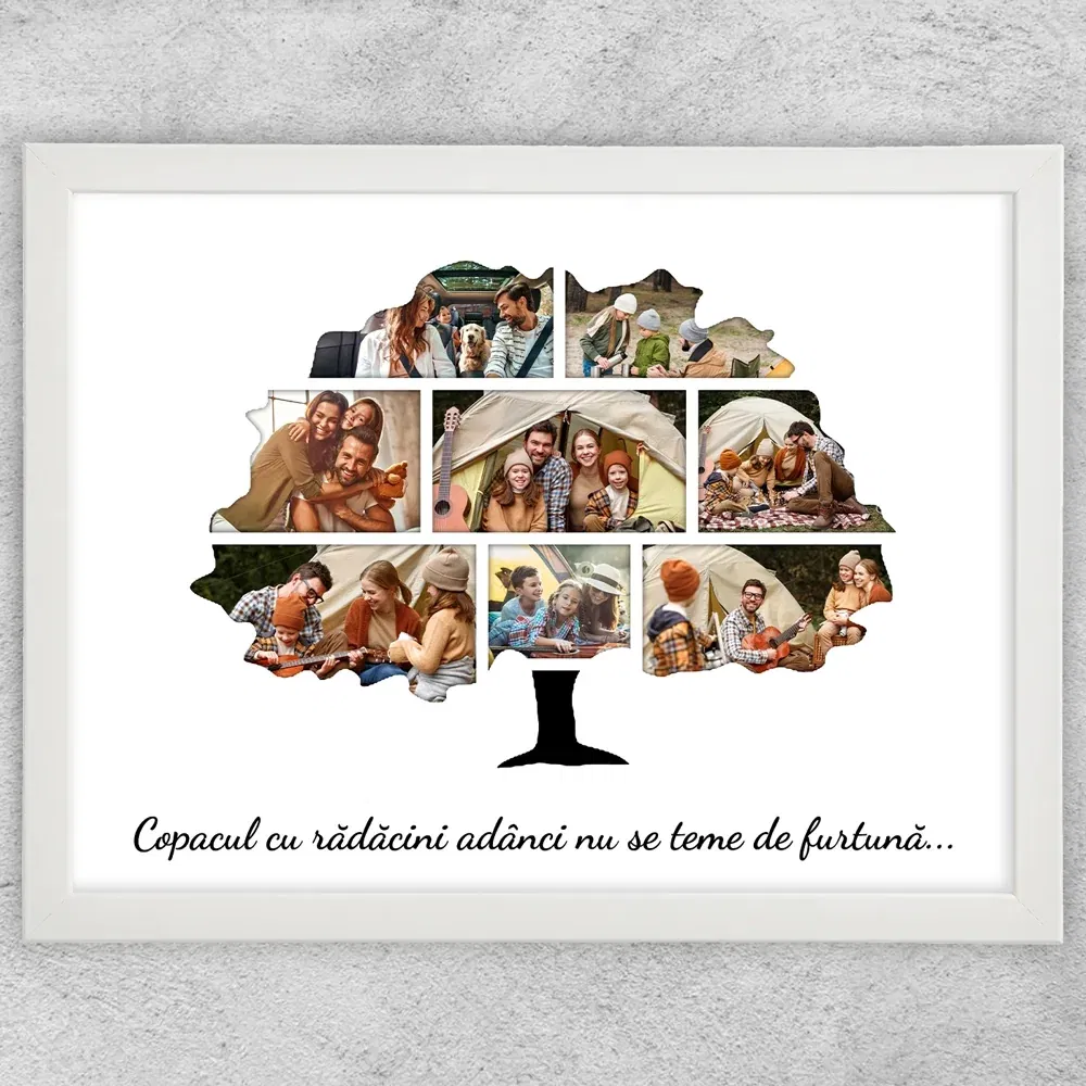Tablou Personalizat 8 Poze Cu Text - Copacul Vieții