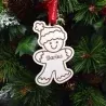 Glob Personalizat Cu Nume - Gingerbread Băiat - Lemn Alb