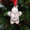 Glob Personalizat Cu Nume - Gingerbread Băiat 2 - Lemn Alb Glob Personalizat Cu Nume - Gingerbread Băiat 2 - Lemn Alb