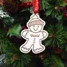 Glob Personalizat Cu Nume - Gingerbread Băiat 3 - Lemn Alb