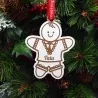 Glob Personalizat Cu Nume - Gingerbread Tată - Lemn Alb