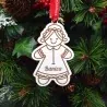 Glob Personalizat Cu Nume - Gingerbread Bunică - Lemn Alb