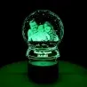 Lampă LED 3D Personalizată - Model Glob Cu Poză Și Text