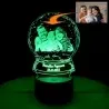 Lampă LED 3D Personalizată - Model Glob Cu Poză Și Text
