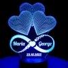 Lampă LED 3D Personalizată - Infinit Cu Două Nume Și Text Lampă LED 3D Personalizată - Infinit Cu Două Nume Și Text
