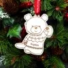 Glob Personalizat Cu Text - Ursuleț - Lemn Alb