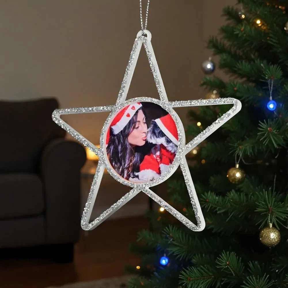 Glob Personalizat 3D - Model “Stea”, Argintiu