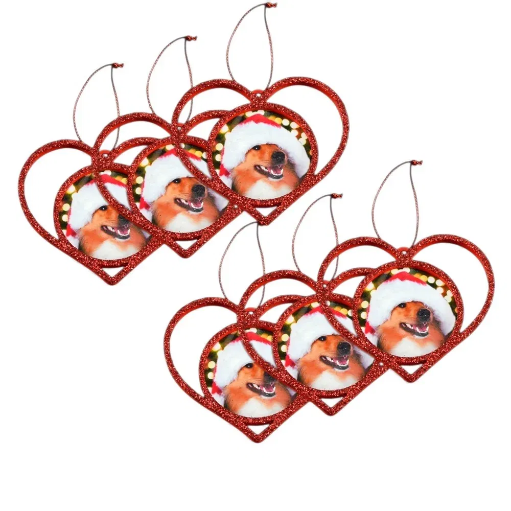 Set 6 x Globuri Personalizate 3D - Model “Inimă”, Roșu