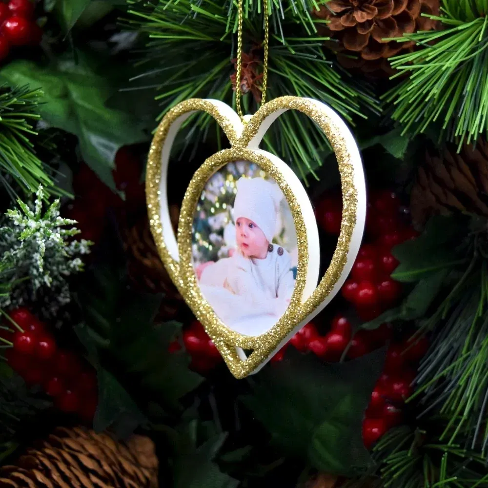 Set 3 x Globuri Personalizate 3D - Model “Inimă”, Auriu Set 3 x Globuri Personalizate 3D - Model “Inimă”, Auriu