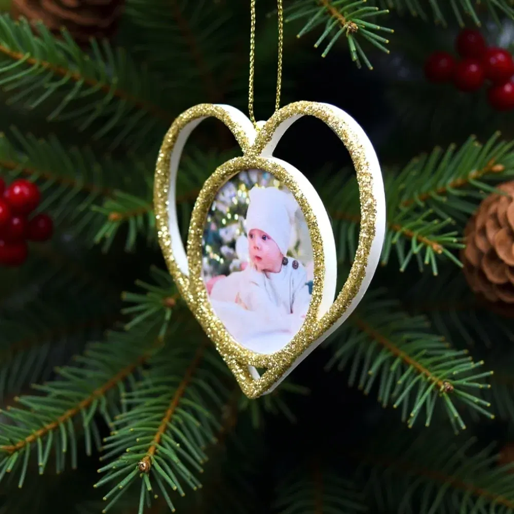 Set 3 x Globuri Personalizate 3D - Model “Inimă”, Auriu Set 3 x Globuri Personalizate 3D - Model “Inimă”, Auriu